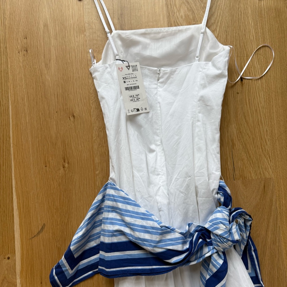 ZARA NEW striped scarf midi dress - Picture 5 of 6